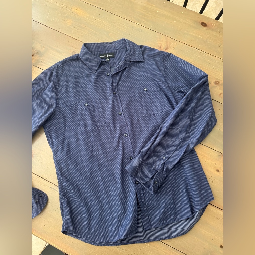 Beverly Hills Polo Club Navy Casual Button-Down Shirt